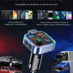 Bluetooth 5.3 FM Transmitter with 48W PD+QC3.0 Fast Charging & LED Lights 8 50037 1a403b