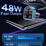 Bluetooth 5.3 FM Transmitter with 48W PD+QC3.0 Fast Charging & LED Lights 5 50037 3806c5