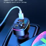 Bluetooth FM Transmitter with 20W PD Charging & Noise-Canceling Mic 6 50046 32b538