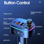 Bluetooth FM Transmitter with 20W PD Charging & Noise-Canceling Mic 9 50046 ce3fe5