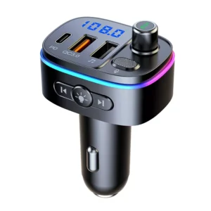 Bluetooth FM Transmitter with 20W PD Charging & Noise-Canceling Mic