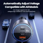 200W USB C Fast Car Charger with Dual Ports and LED Light for Phone & Laptop 4 50047 cc9a00