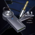 Bluetooth 5.1 USB to 3.5mm Aux Adapter with Mic for Wireless Car Audio 4 50056 a81f84