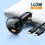 140W Fast Charging USB-C Car Charger with Digital Display for Laptops & Phones 3 50105-255a0a.webp