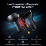 140W Fast Charging USB-C Car Charger with Digital Display for Laptops & Phones 8 50105 75104b