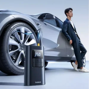 2-in-1 Wireless & Wired Tire Inflator with Power Bank and Flashlight