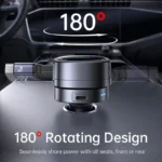 60W Car Charger with Retractable Cable, Fast Charging, 3 Ports, 180° Rotation 4 50190 e34f22