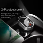 3.1A Dual USB Car Charger Cup with LED Display & 2 Cigarette Lighter Sockets 6 50214 95090c