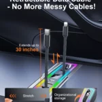 Retractable RGB Fast Charging Docking Cable for Tesla Model 3 2024 6 50245 f44422