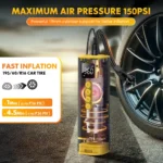 Portable 12V 150PSI Car Tire Inflator with LED Display & Extended Power Cord 4 50300 aec356