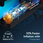 Portable Wireless Car Air Pump with LCD Display – Fast Cordless Tire Inflator 7 50345 e850ce