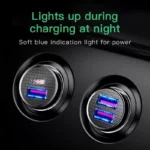 30W Dual Port USB-C + USB Car Charger | QC4.0 QC3.0 PD Fast Charging Adapter 6 50491 87133e