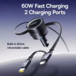 60W Dual Retractable USB-C & Lightning Car Charger 4 50524 2fed74