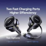 60W Dual Retractable USB-C & Lightning Car Charger 6 50524 f08873