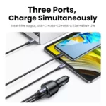 69W USB-C Car Charger with Triple Fast Charging Ports and Cooling Design 7 50535 4b2ef7