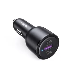 69W USB-C Car Charger with Triple Fast Charging Ports and Cooling Design