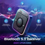 Bluetooth 5.3 AUX Car Adapter with Dual Mics & Hands-Free Calling 4 50679 78b812