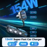 154W 9-in-1 Multi-Port Car Charger Adapter with 3 Sockets & USB Fast Charging 5 50706 0dabf6