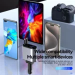 120W 4-in-1 Retractable Car Charger 8 54390 f24036