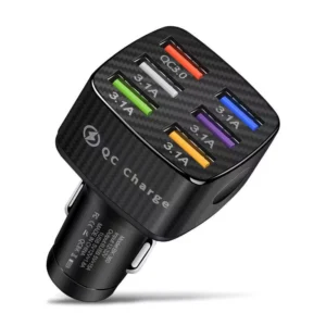 6-Port USB Car Charger with Quick Charge 3.0