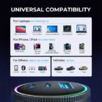 120W 3-Port Car Charger USB C Adapter with Fast Charging 9 54655 64f09a