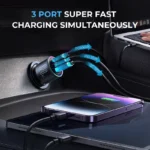 120W 3-Port Car Charger USB C Adapter with Fast Charging 6 54655 f3b63f