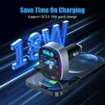 Bluetooth FM Transmitter with Dual USB QC3.0 Fast Charging and Hands-Free Calls 5 54711 d3d3b6