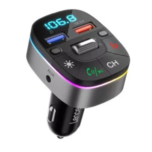 Bluetooth FM Transmitter with Dual USB QC3.0 Fast Charging and Hands-Free Calls