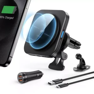 MagSafe Car Mount Charger - Magnetic Wireless Charging for iPhone 16/15/14/13/12