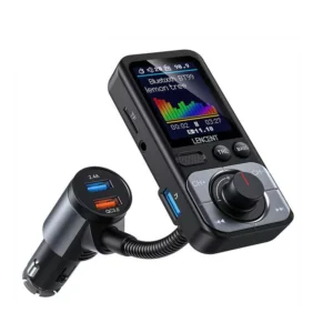 FM Transmitter Bluetooth 5.0 Car Charger with Dual USB Ports & Hands-Free Call