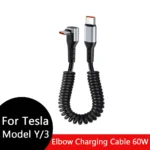 Fast Charging USB Cable for Tesla Model 3/Y/S/X - 60W High-Speed Car Charger 7 55296 fcf433