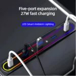Tesla 27W Fast Charging Docking Station with LED Lights 5 55367 41074a