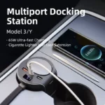 Tesla 65W QC3.0 Ultra Fast Charging CCS Docking Station with Multiport USB HUB 4 55376 dfc8f3