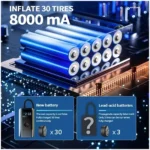 8000mAh Portable Air Compressor for Tesla – Fast Tire Inflation, Wireless & Compact 7 55690 0a037d