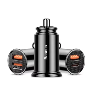 30W USB Car Charger with Quick Charge 4.0 & PD Fast Charging for iPhone & Android