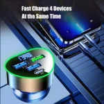 Super Fast USB-C Car Charger with LED Voltage Display for iPhone & Android 6 56003 102236