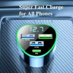 Super Fast USB-C Car Charger with LED Voltage Display for iPhone & Android 7 56003 d734e9