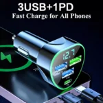 Super Fast USB-C Car Charger with LED Voltage Display for iPhone & Android 4 56003 de0ca0