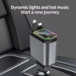 4-in-1 Retractable Car Charger with Starlight Roof, 100W USB-C Fast Charging 7 56044 2a8b25
