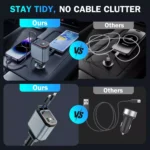 4-in-1 Retractable Car Charger with Starlight Roof, 100W USB-C Fast Charging 8 56044 511d3a