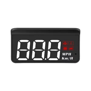 Car Head-Up Display with Digital Projection and Overspeed Warning