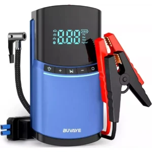 4-in-1 Car Jump Starter with Air Pump, Power Bank & LED Emergency Light