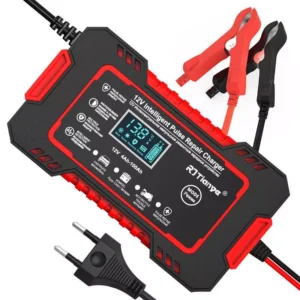 12V 6A Smart Car Battery Charger with LCD Display for AGM & Lead-Acid Batteries