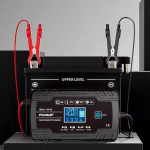12V 8A Automatic Car Battery Charger with Digital Display - Smart Pulse Repair