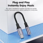 USB-C to 3.5mm Audio AUX Adapter Cable - Type C Headphone Jack Connector 4 56956 cb87cf