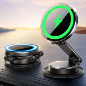 Magnetic Car Mount with 15W Wireless Charging