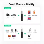 2-in-1 Bluetooth AUX Adapter, Wireless 5.0 Audio Receiver for Car, TV & Earphones 8 57326 6615c5