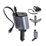 120W Retractable 4-in-1 Fast Car Charger with Dual USB & Cables 3 57370-596dc9.webp