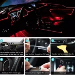 RGB LED Car Interior Ambient Light Kit 7 57390 844d34