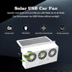Solar Powered Car Window Exhaust Fan with USB Charging 4 57419 e908b1